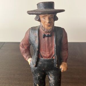Cast Iron Vintage 1940/50s ?? Amish Man door stop